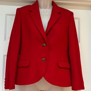Vintage EUC Villager Red Wool Blend Jacket Size 12 Petite